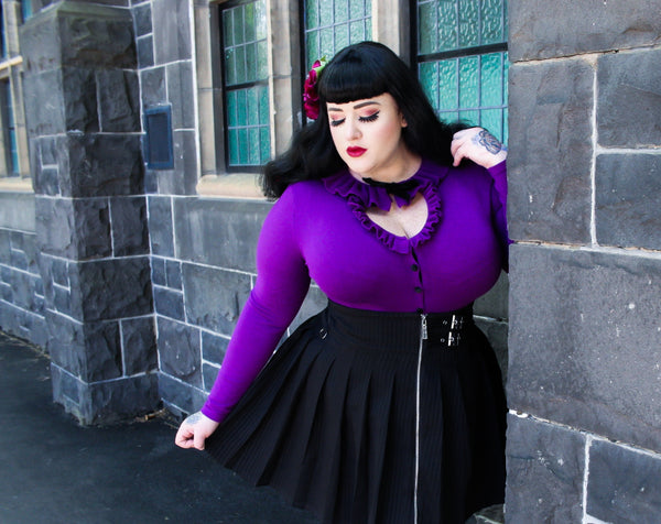 The Dark Amethyst Mansfield Cardigan
