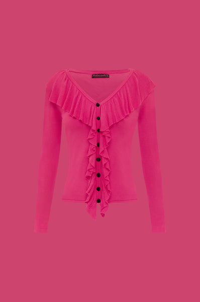 The Love Potion Cardigan in Fuchsia
