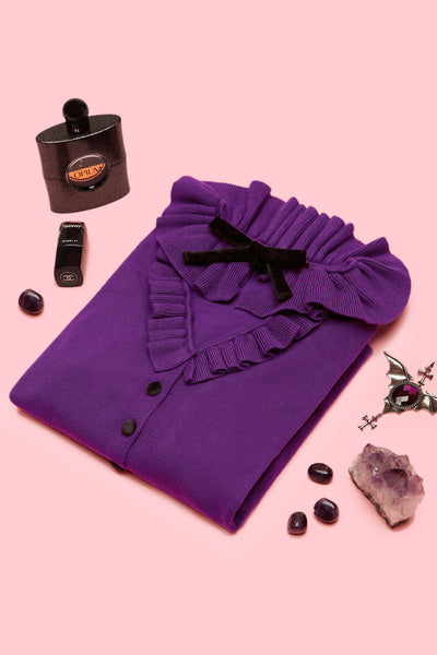 The Dark Amethyst Mansfield Cardigan