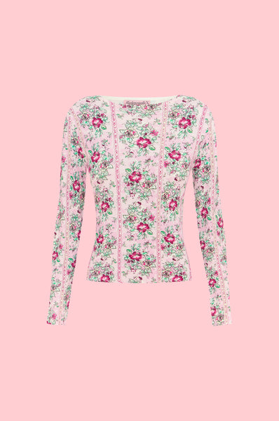 The Pompadour Rose Cropped Sweater
