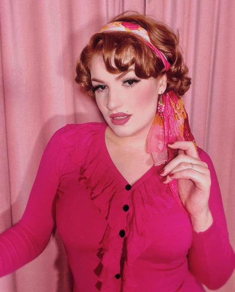 The Love Potion Cardigan in Fuchsia
