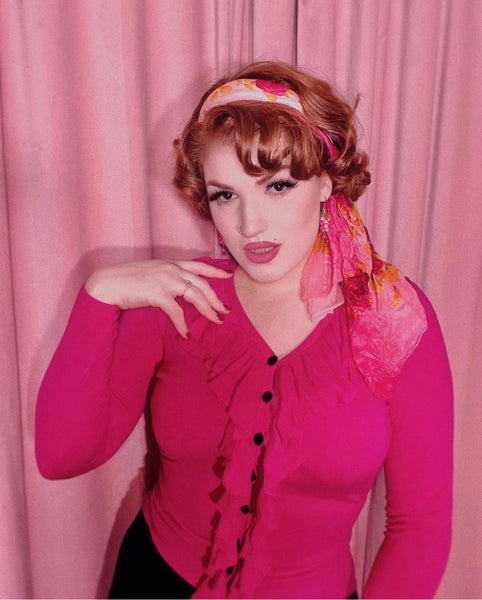 The Love Potion Cardigan in Fuchsia