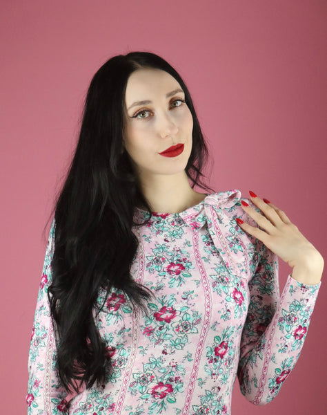 The Pompadour Rose Pussybow Dress