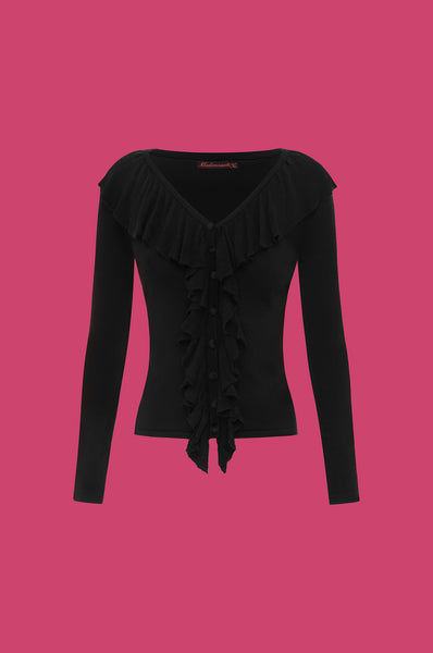 The Love Potion Cardigan in Noir