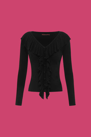 The Love Potion Cardigan in Noir