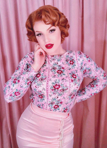 The Pompadour Rose Cropped Sweater