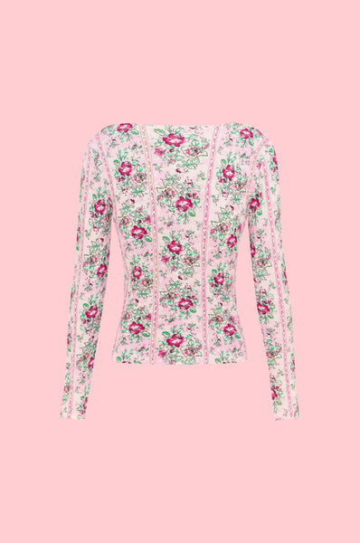 The Pompadour Rose Cropped Sweater